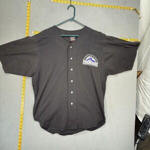Vintage Colorado Rockies Jersey Mens XL Black MLB Baseball Signal Sport 90s